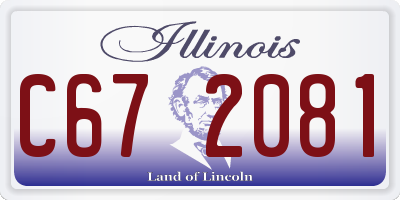 IL license plate C672081