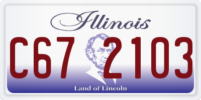 IL license plate C672103