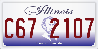 IL license plate C672107