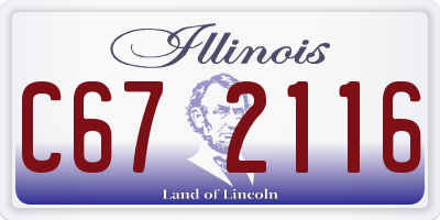 IL license plate C672116