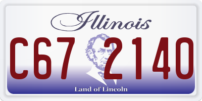 IL license plate C672140