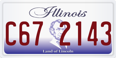IL license plate C672143