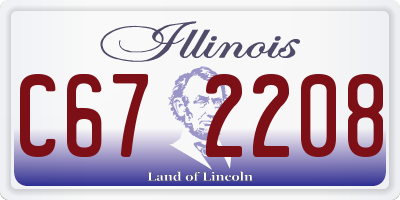 IL license plate C672208