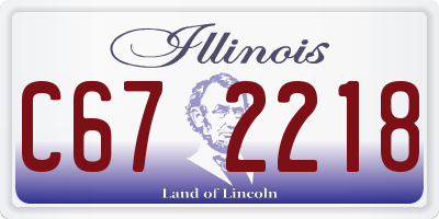 IL license plate C672218
