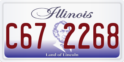IL license plate C672268