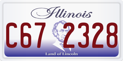 IL license plate C672328