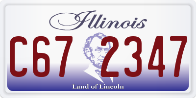 IL license plate C672347