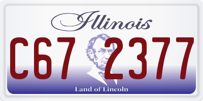 IL license plate C672377