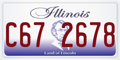 IL license plate C672678