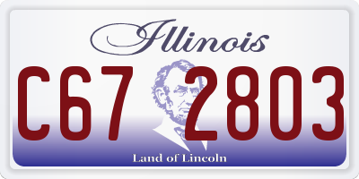 IL license plate C672803