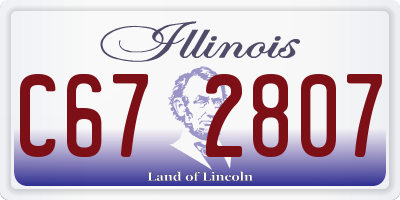 IL license plate C672807