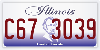 IL license plate C673039