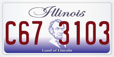 IL license plate C673103