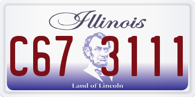 IL license plate C673111