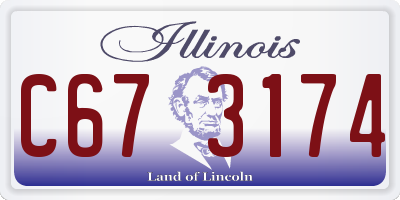 IL license plate C673174
