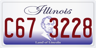 IL license plate C673228