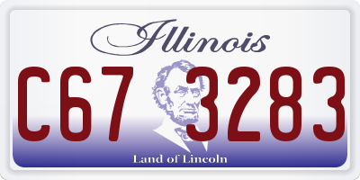 IL license plate C673283