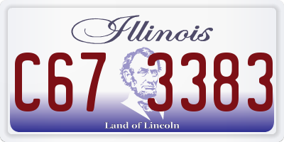 IL license plate C673383
