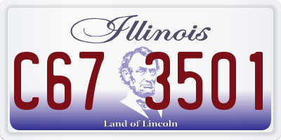 IL license plate C673501