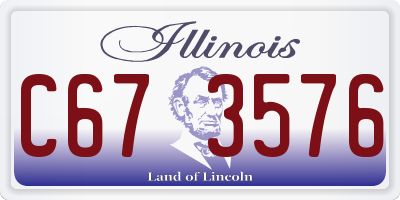 IL license plate C673576