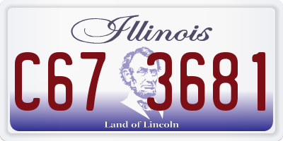 IL license plate C673681