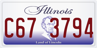 IL license plate C673794