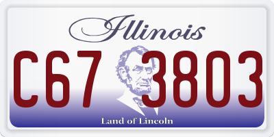 IL license plate C673803