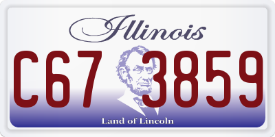IL license plate C673859
