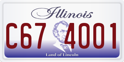 IL license plate C674001