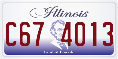 IL license plate C674013