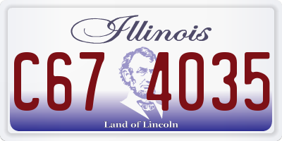 IL license plate C674035