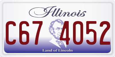IL license plate C674052