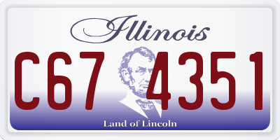 IL license plate C674351