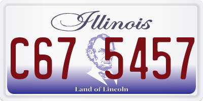IL license plate C675457
