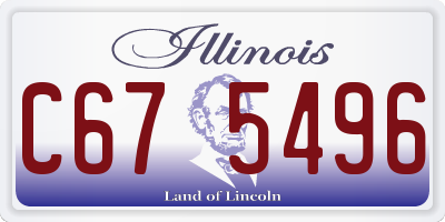 IL license plate C675496