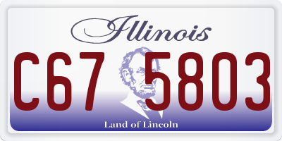 IL license plate C675803