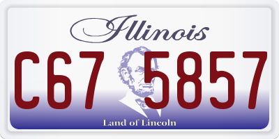 IL license plate C675857