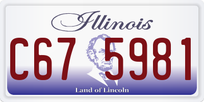 IL license plate C675981