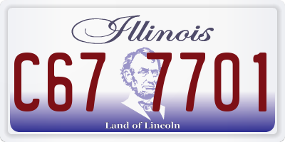 IL license plate C677701
