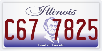 IL license plate C677825
