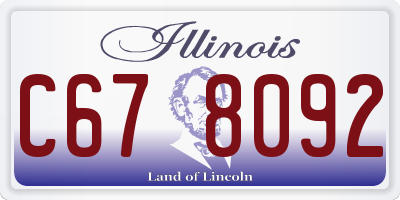 IL license plate C678092