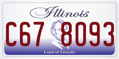 IL license plate C678093