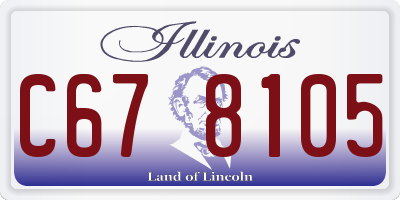 IL license plate C678105