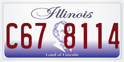 IL license plate C678114