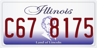 IL license plate C678175