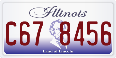 IL license plate C678456