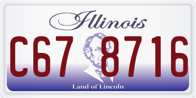 IL license plate C678716