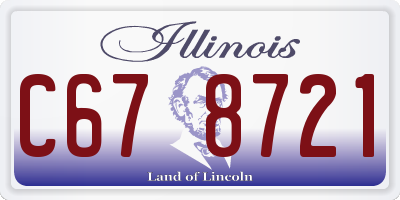 IL license plate C678721