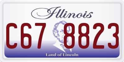 IL license plate C678823