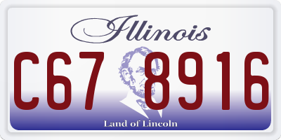 IL license plate C678916